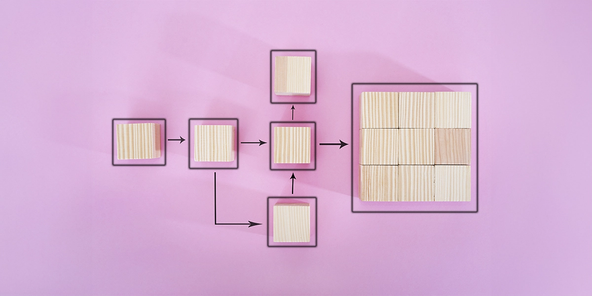 diagrama de ishikawa: A imagem mostra uma sequência de quatro estágios de um processo, cada um representado por um bloco de papel ou material branco, em um fundo rosa claro. Os blocos são dispostos em uma linha, com cada um apresentando uma forma diferente de seu antecessor. O primeiro bloco é um quadrado, o segundo é um retângulo, o terceiro é um retângulo mais longo e o quarto é um retângulo mais longo ainda, com uma pequena parte do lado superior cortada. Há setas apontando para a direita, indicando a ordem do processo. A imagem parece ser uma representação visual de uma transformação ou uma sequência de ação.