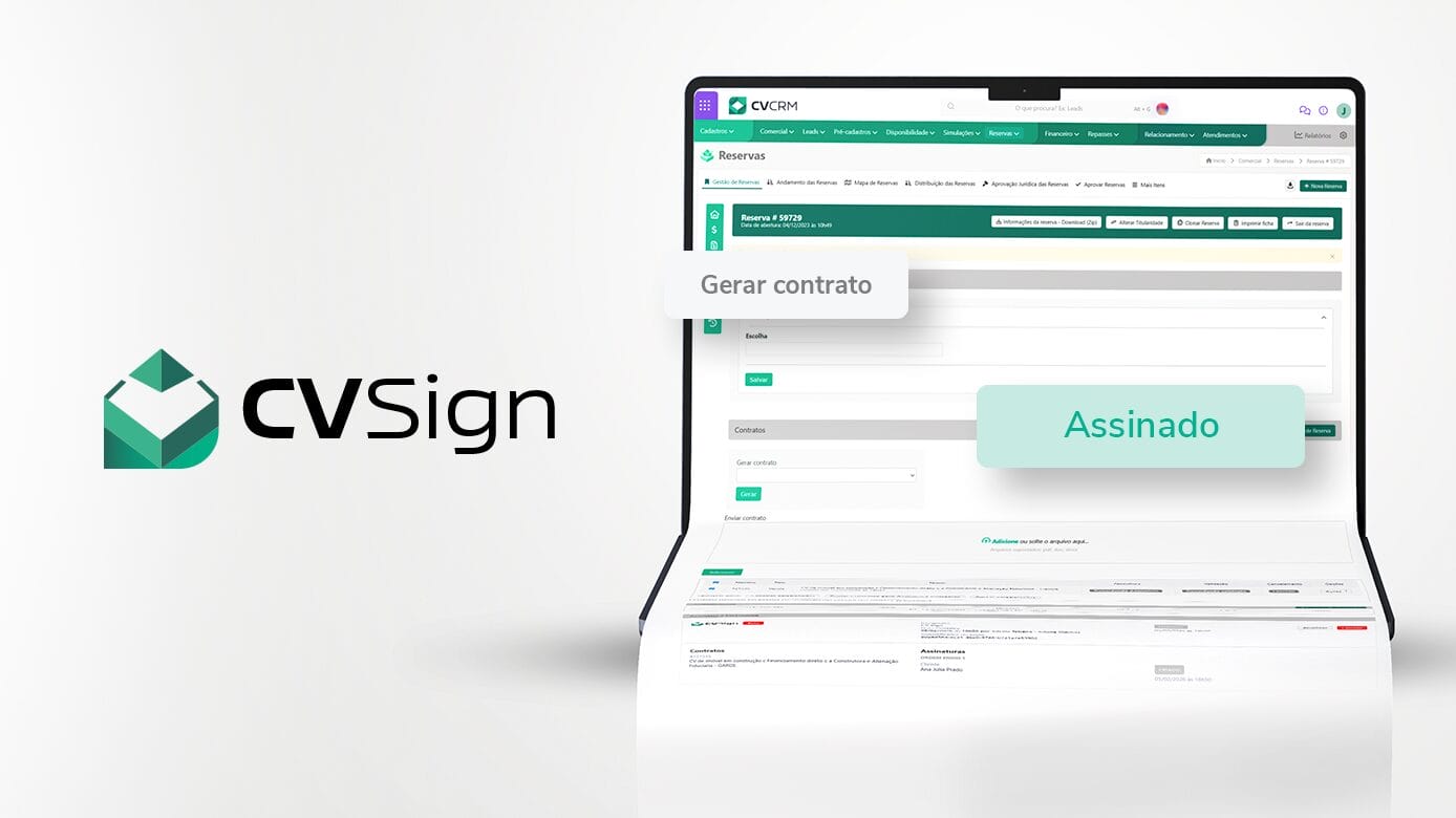 CV Sign: assinatura eletrônica para incorporadoras | CV CRM